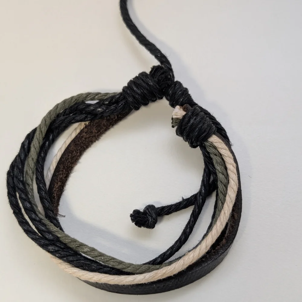 Multicolor Braided Leather Bracelet
